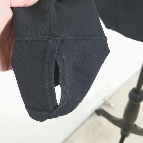 NIKE Black w/Green & White Stripes 1/4 Zip FitDry Hooded Jacket, size M - Picture 3 of 7